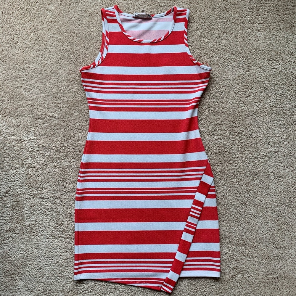 Striped pink dress